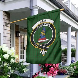 Scottish Mar Tribe Tartan Flag with Family Crest - Tartan Garden Flag Scottish Plaid Tartan Plaid - ScotsTee - scotstee.com