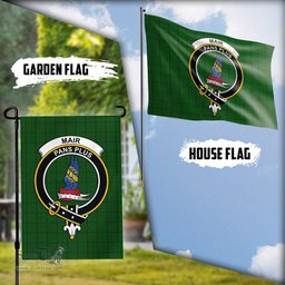 Scottish Mar Tribe Tartan Flag with Family Crest - Tartan Garden Flag Scottish Plaid Tartan Plaid - ScotsTee - scotstee.com