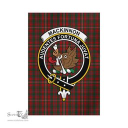 Scottish MacKinnon Tartan Flag with Family Crest - Tartan Garden Flag Scottish Plaid Tartan Plaid - ScotsTee - scotstee.com