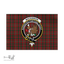 Scottish MacKinnon Tartan Flag with Family Crest - Tartan Garden Flag Scottish Plaid Tartan Plaid - ScotsTee - scotstee.com