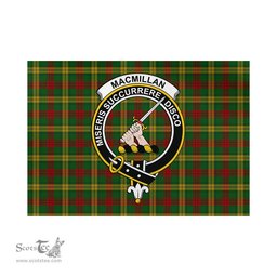 Scottish MacMillan Society of Glasgow Tartan Flag with Family Crest - Tartan Garden Flag Scottish Plaid Tartan Plaid - ScotsTee - scotstee.com