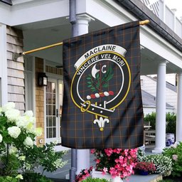 Scottish MacLaine of Lochbuie Hunting Tartan Flag with Family Crest - Tartan Garden Flag Scottish Plaid Tartan Plaid - ScotsTee - scotstee.com