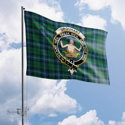 Scottish Urquhart Ancient Tartan Flag with Family Crest - Tartan Garden Flag Scottish Plaid Tartan Plaid - ScotsTee - scotstee.com