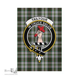 Scottish Taylor Dress Tartan Flag with Family Crest - Tartan Garden Flag Scottish Plaid Tartan Plaid - ScotsTee - scotstee.com