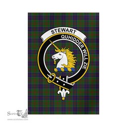 Scottish Stewart of Appin Hunting Tartan Flag with Family Crest - Tartan Garden Flag Scottish Plaid Tartan Plaid - ScotsTee - scotstee.com