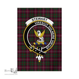 Scottish Stewart of Bute Hunting Tartan Flag with Family Crest - Tartan Garden Flag Scottish Plaid Tartan Plaid - ScotsTee - scotstee.com
