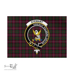 Scottish Stewart of Bute Hunting Tartan Flag with Family Crest - Tartan Garden Flag Scottish Plaid Tartan Plaid - ScotsTee - scotstee.com