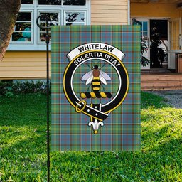 Scottish Whitelaw Tartan Flag with Family Crest - Tartan Garden Flag Scottish Plaid Tartan Plaid - ScotsTee - scotstee.com