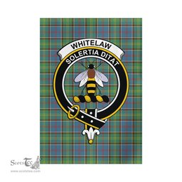 Scottish Whitelaw Tartan Flag with Family Crest - Tartan Garden Flag Scottish Plaid Tartan Plaid - ScotsTee - scotstee.com