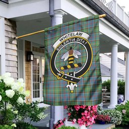 Scottish Whitelaw Tartan Flag with Family Crest - Tartan Garden Flag Scottish Plaid Tartan Plaid - ScotsTee - scotstee.com