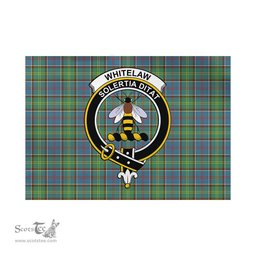 Scottish Whitelaw Tartan Flag with Family Crest - Tartan Garden Flag Scottish Plaid Tartan Plaid - ScotsTee - scotstee.com