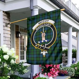 Scottish McCoy Tartan Flag with Family Crest - Tartan Garden Flag Scottish Plaid Tartan Plaid - ScotsTee - scotstee.com