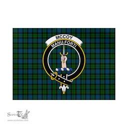 Scottish McCoy Tartan Flag with Family Crest - Tartan Garden Flag Scottish Plaid Tartan Plaid - ScotsTee - scotstee.com