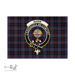 Scottish Nairn Tartan Flag with Family Crest - Tartan Garden Flag Scottish Plaid Tartan Plaid - ScotsTee - scotstee.com