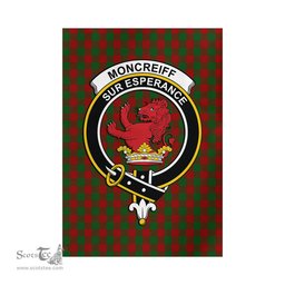 Scottish Moncrieff Tartan Flag with Family Crest - Tartan Garden Flag Scottish Plaid Tartan Plaid - ScotsTee - scotstee.com