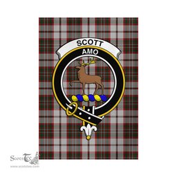 Scottish Scott Dress Tartan Flag with Family Crest - Tartan Garden Flag Scottish Plaid Tartan Plaid - ScotsTee - scotstee.com