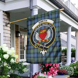 Scottish Smith Ancient Tartan Flag with Family Crest - Tartan Garden Flag Scottish Plaid Tartan Plaid - ScotsTee - scotstee.com
