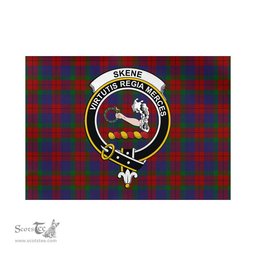 Scottish Skene of Cromar Tartan Flag with Family Crest - Tartan Garden Flag Scottish Plaid Tartan Plaid - ScotsTee - scotstee.com