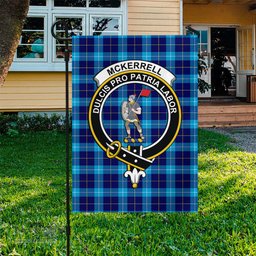 Scottish McKerrell Tartan Flag with Family Crest - Tartan Garden Flag Scottish Plaid Tartan Plaid - ScotsTee - scotstee.com