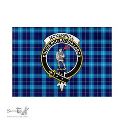 Scottish McKerrell Tartan Flag with Family Crest - Tartan Garden Flag Scottish Plaid Tartan Plaid - ScotsTee - scotstee.com