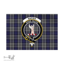 Scottish Napier Tartan Flag with Family Crest - Tartan Garden Flag Scottish Plaid Tartan Plaid - ScotsTee - scotstee.com