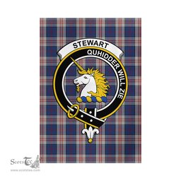 Scottish Stewart of Appin Hunting Dress Tartan Flag with Family Crest - Tartan Garden Flag Scottish Plaid Tartan Plaid - ScotsTee - scotstee.com