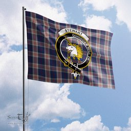 Scottish Stewart of Appin Hunting Dress Tartan Flag with Family Crest - Tartan Garden Flag Scottish Plaid Tartan Plaid - ScotsTee - scotstee.com