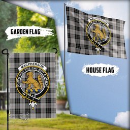Scottish MacPherson Dress Tartan Flag with Family Crest - Tartan Garden Flag Scottish Plaid Tartan Plaid - ScotsTee - scotstee.com