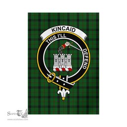 Scottish Kincaid Tartan Flag with Family Crest - Tartan Garden Flag Scottish Plaid Tartan Plaid - ScotsTee - scotstee.com
