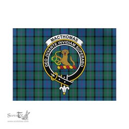Scottish MacThomas Tartan Flag with Family Crest - Tartan Garden Flag Scottish Plaid Tartan Plaid - ScotsTee - scotstee.com