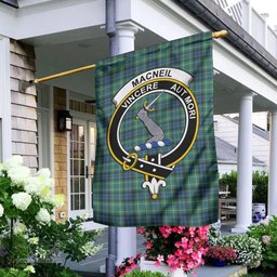 Scottish MacNeil of Colonsay Ancient Tartan Flag with Family Crest - Tartan Garden Flag Scottish Plaid Tartan Plaid - ScotsTee - scotstee.com