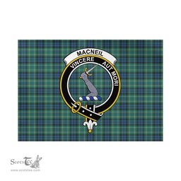 Scottish MacNeil of Colonsay Ancient Tartan Flag with Family Crest - Tartan Garden Flag Scottish Plaid Tartan Plaid - ScotsTee - scotstee.com