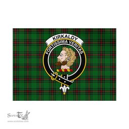 Scottish Kirkaldy Tartan Flag with Family Crest - Tartan Garden Flag Scottish Plaid Tartan Plaid - ScotsTee - scotstee.com