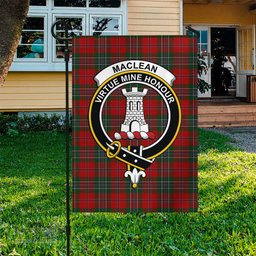 Scottish MacLean Tartan Flag with Family Crest - Tartan Garden Flag Scottish Plaid Tartan Plaid - ScotsTee - scotstee.com