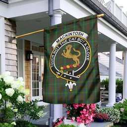 Scottish MacKintosh Hunting Tartan Flag with Family Crest - Tartan Garden Flag Scottish Plaid Tartan Plaid - ScotsTee - scotstee.com