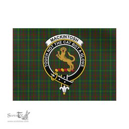 Scottish MacKintosh Hunting Tartan Flag with Family Crest - Tartan Garden Flag Scottish Plaid Tartan Plaid - ScotsTee - scotstee.com