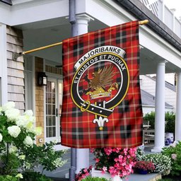 Scottish Majoribanks Tartan Flag with Family Crest - Tartan Garden Flag Scottish Plaid Tartan Plaid - ScotsTee - scotstee.com