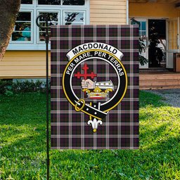 Scottish MacDonald Dress Tartan Flag with Family Crest - Tartan Garden Flag Scottish Plaid Tartan Plaid - ScotsTee - scotstee.com