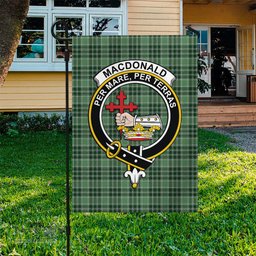 Scottish MacDonald Lord of the Isles Hunting Tartan Flag with Family Crest - Tartan Garden Flag Scottish Plaid Tartan Plaid - ScotsTee - scotstee.com