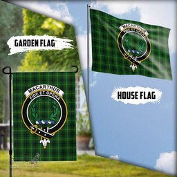 Scottish MacArthur Tartan Flag with Family Crest - Tartan Garden Flag Scottish Plaid Tartan Plaid - ScotsTee - scotstee.com