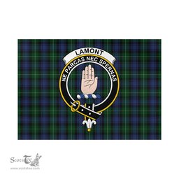Scottish Lamont #2 Tartan Flag with Family Crest - Tartan Garden Flag Scottish Plaid Tartan Plaid - ScotsTee - scotstee.com