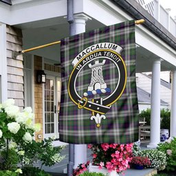 Scottish MacCallum Dress Tartan Flag with Family Crest - Tartan Garden Flag Scottish Plaid Tartan Plaid - ScotsTee - scotstee.com
