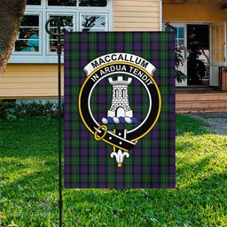 Scottish MacCallum Tartan Flag with Family Crest - Tartan Garden Flag Scottish Plaid Tartan Plaid - ScotsTee - scotstee.com