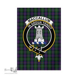 Scottish MacCallum Tartan Flag with Family Crest - Tartan Garden Flag Scottish Plaid Tartan Plaid - ScotsTee - scotstee.com
