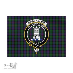Scottish MacCallum Tartan Flag with Family Crest - Tartan Garden Flag Scottish Plaid Tartan Plaid - ScotsTee - scotstee.com