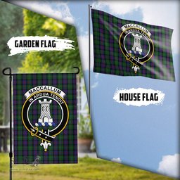 Scottish MacCallum Tartan Flag with Family Crest - Tartan Garden Flag Scottish Plaid Tartan Plaid - ScotsTee - scotstee.com