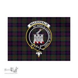 Scottish MacDonald of Clan Ranald Tartan Flag with Family Crest - Tartan Garden Flag Scottish Plaid Tartan Plaid - ScotsTee - scotstee.com