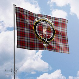Scottish MacCulloch Dress Tartan Flag with Family Crest - Tartan Garden Flag Scottish Plaid Tartan Plaid - ScotsTee - scotstee.com