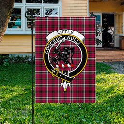 Scottish Little Tartan Flag with Family Crest - Tartan Garden Flag Scottish Plaid Tartan Plaid - ScotsTee - scotstee.com