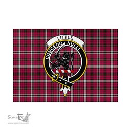Scottish Little Tartan Flag with Family Crest - Tartan Garden Flag Scottish Plaid Tartan Plaid - ScotsTee - scotstee.com